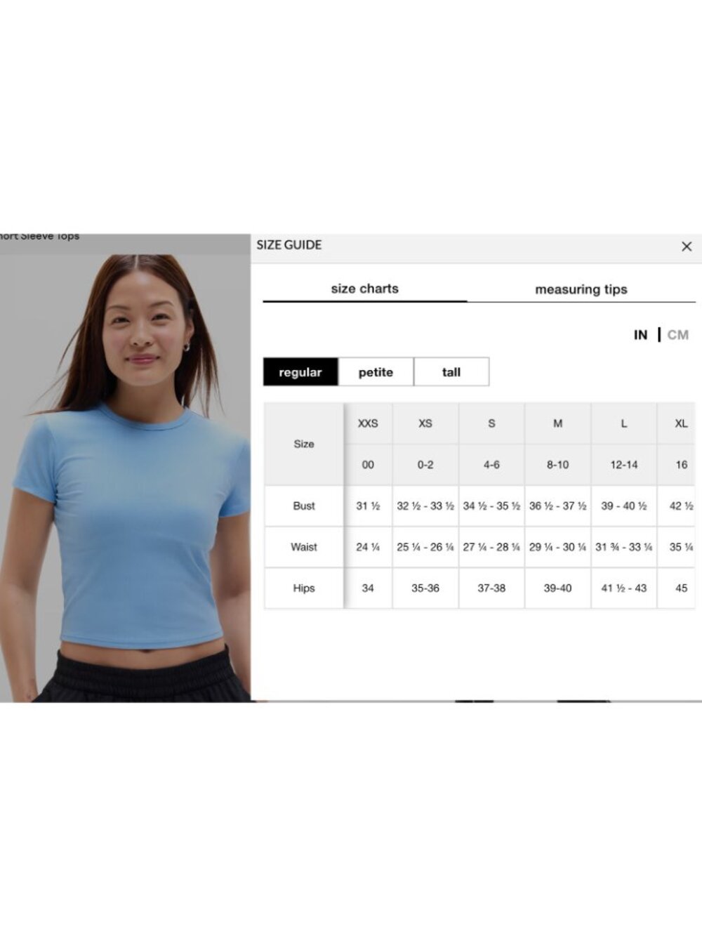 New Athleta L Signature Rib Crop Tee Breeze Blue Large Regular - Picture 8 of 8